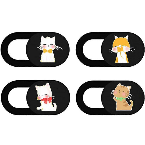 Camera Cover Laptop Cat Style Webcam Privacy Protector 4Pcs Pack
