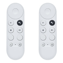 2x G9N9N Sprach-Bluetooth-IR-Fernbedienung für Google TV, Google Chromecast 2020 W3JD Weiß