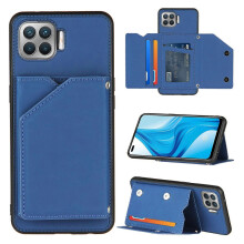 OPPO F17 Pro & A93 Schutzhülle mit hautfreundlicher Oberfläche aus PU, TPU und PC, Kartenfächern, Halterung und Fotorahmen
