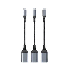 Adaptateur USB-C haute vitesse OTG, câble USB-C pour la synchronisation des données des téléphones Android, large choix de couleurs, lot de 3