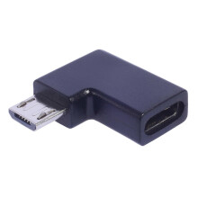 Adaptateur de charge micro USB vers USB-C Type-C, connecteurs de transfert de données rapide 480 Mbps, multicolore, pliable à droite