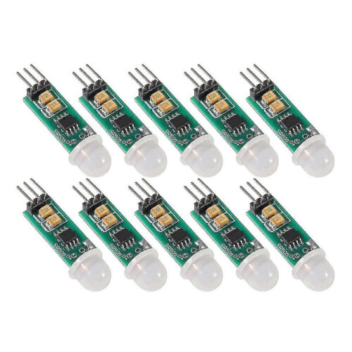 10pcs SR505 Mini PIR Motion Sensor Module IR Pyroelectric Infrared Detector Green