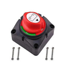 Battery Switch, 12v-48v Off Master Switch Marine Boat Car Rv Atv Utv Auto 4 Bolts(1pcs, Blac