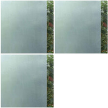 3X Film de Fenêtre Dépoli Verre Dépoli Dos Collant 45Cm X 2M Couleur Unie