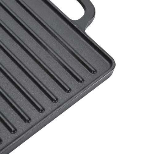 Rechteckige Gusseisen Doppelseitige Grillplatte 1