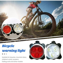 2-Teiliges USB-Wiederaufladbares Fahrradlicht-Set, Fahrradbeleuchtung für Nachtfahrten mit 4 Lichtmodi, Mountainbike-Scheinwerfer mit LED-Lampe
