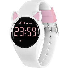 White Children Watch for Girls 5 to 15 Years Old, Lightweight Teenager Watch with Alarm and Chronograph, Waterproof Kids Watch with