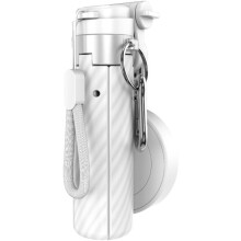 Pocket Dual-Sided Magnetic Selfie Stick Cell Phone Stand Extendable Tripod with Remote Control for Phone WHITE