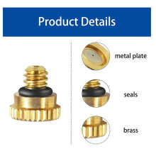 34PCS Low Pressure Brass Misting Nozzles Misting Water Nozzle for Garden,Patio,Outdoor System Thread 0.3mm