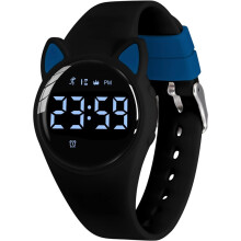 Black Blue Children Watch for Girls 5 to 15 Years Old, Lightweight Teenager Watch with Alarm and Chronograph, Waterproof Kids Watch