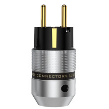 Ensemble de Connecteurs HiFi Schuko Mâle et IEC C13 Femelle Plaqués Or pour Câble D'Alimentation Audiophile DIY (Prise UE)