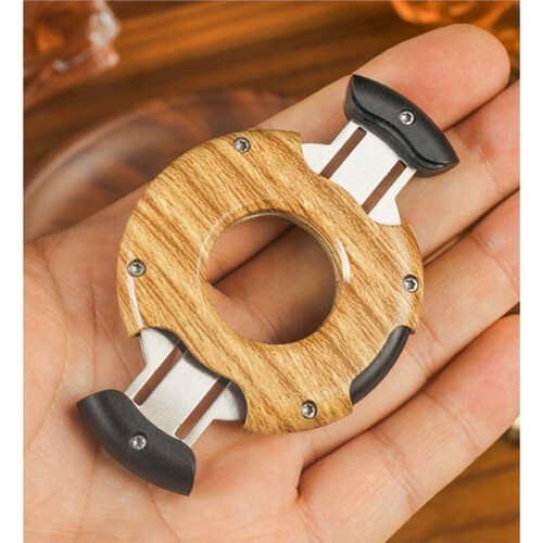 Round Cigar Cutter - Portable Cigar Accessory -  Cigar Tool - Gift for Men,Guillotine Cigar Cutter A 2