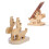 Supporto per tablet in legno, supporto per telefono, 2 pezzi, beige, design alce 3