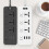 Us//eu Power Strip 5v2.1a Surge Protector With 3 Outlets 3 Usb Ports 3