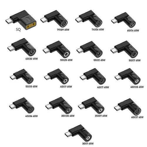 Type-C DC Power Plug Jack TypeC Male DC- Female Adapter Notebook PC Phone Optional 3.5*1.35mm 2