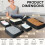 6PCS Compression Packing Cubes Travel Accessories Expandable Packing Organizers, Grid Style Compression Storage Bags 8