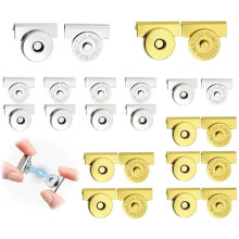 Magnetische Druckknöpfe für Handtaschen, 6 Sets Silberne und 6 Sets Goldene Magnetknöpfe für Stoff, Magnetverschluss-Set für Handtaschen