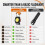 Portable Multifunctional Keychain Flashlight Rechargeable Cob Work Light , with USB Charging for Car Repair, 6PCS 6