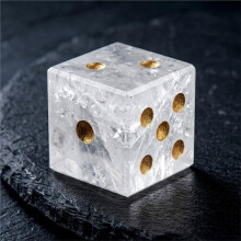 Conjunto de 2 Dados de Mahjong de Pedra Preciosa Natural, 16 mm, Cristal D6, para Jogos, Acessórios e Jogos de Tabuleiro de Mesa.