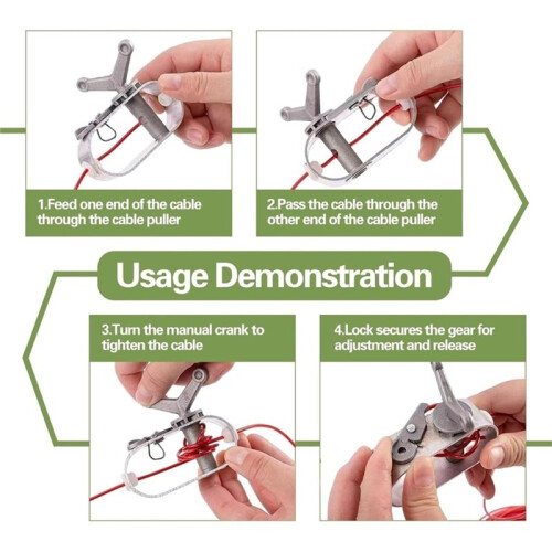 Tensor de Tendedero, 4 Tensores de Cable para Cubiertas de Piscinas, Retractor de Cable para Piscinas Elevadas 2
