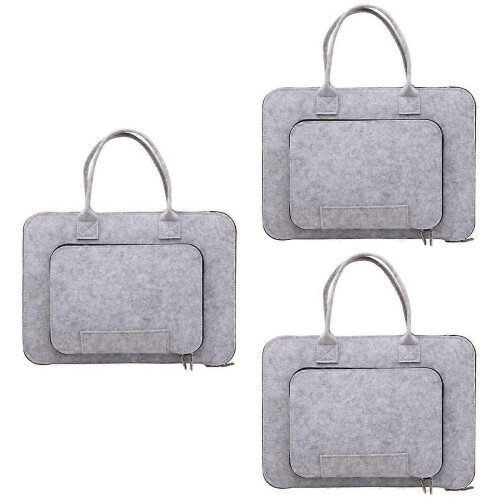 Laptop Storage Bag Felt Portable Container for 3Pcs Business Use 1