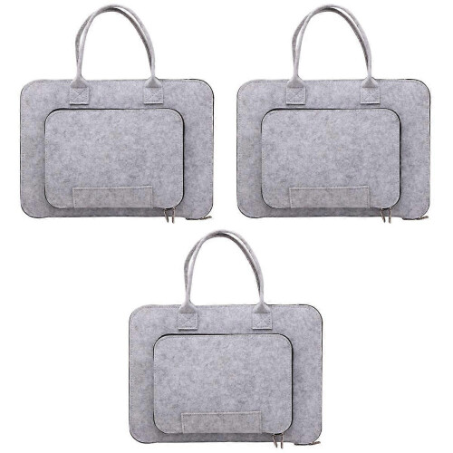 Laptop Storage Bag Felt Portable Container for 3Pcs Business Use 2