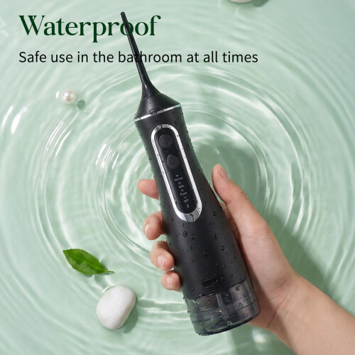 Living And Home Portable Cordless Water Dental Flosser Oral Irrigator with 4 Replaceable Jet Tips 1