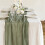 5X Table Runner Boho Gauze Cloth Table Runner Rustic Sheer Runner for Wedding Baby Shower Table Decorations 90X400cm 8