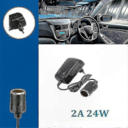 Voltage Converter Adapter 220/230V to 12V Cigarette Lighter Socket Transformer 2