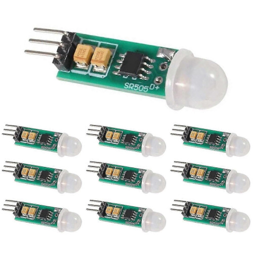 10pcs SR505 Mini PIR Motion Sensor Module IR Pyroelectric Infrared Detector Green 1