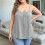 Regatas  Size Femininas com Alças Finas e Estilo Túnica Cinza S 3