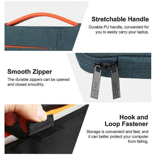 HAWEEL HWL2166 Zipper Briefcase Laptop Bag Handle for 15inch Notebook Computer Multicolor Navy Blue 1