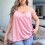 Regatas  Size Femininas com Alças Finas e Estilo Túnica Rosa S 2