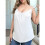 Regatas  Size Femininas com Alças Finas e Estilo Túnica Branco S 5