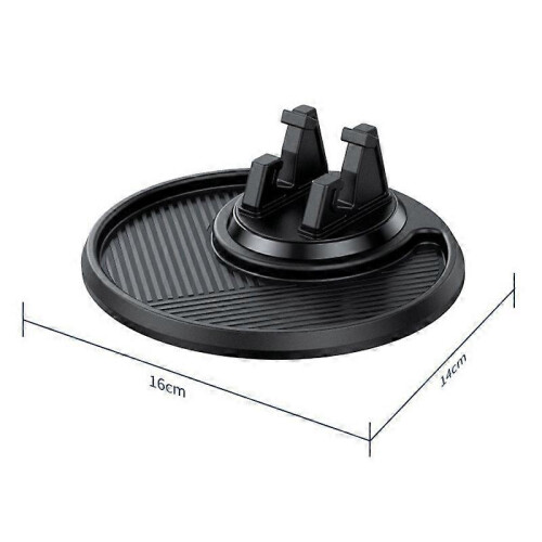 Car Dashboard Navigation Phone Holder Multifunctional Non-Slip Storage Bracket Black 2