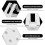 Table Phone Holder Non Slip and Stable for Desktop Use 1Pc White 7x6cm 3
