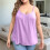 Regatas  Size Femininas com Alças Finas e Estilo Túnica Violeta XL 3