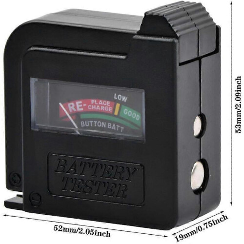 Digital Battery Tester, Universal Battery Tester, Battery Tester, 9V PP3 Button Cells (Model: 1