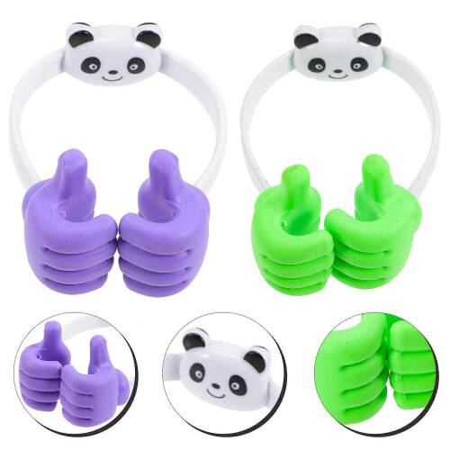 Cartoon Phone Holder Thumbs Brackets for Tabletop Use 2Pcs Set 2
