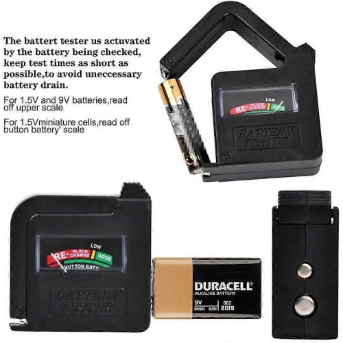 Digital Battery Tester, Universal Battery Tester, Battery Tester, 9V PP3 Button Cells (Model: 2