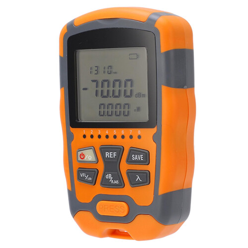 Optical Fiber Power Meter Digital Display Optic Cable Tester ?70~+10dbm for Communication 15MW 2