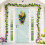 Spring Summer Wreath Artificial Leaf Flower Wreath Front Door Garden Wedding Party Multicolor 5