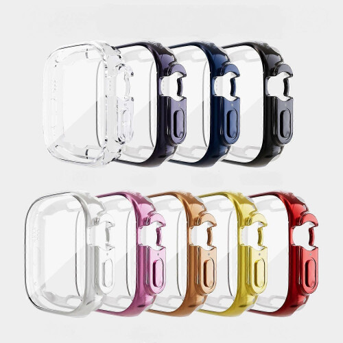 2 PCS Case Apple Watch Series 8Pro 49mm Slim Shockproof Bumper TPU Shell Screen Protector 2