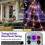 5Ft Giant Spider 20 * 17FT Spider Web 150 Led Purple Lights Light Up Lighted 200sqft Cobweb 2 3