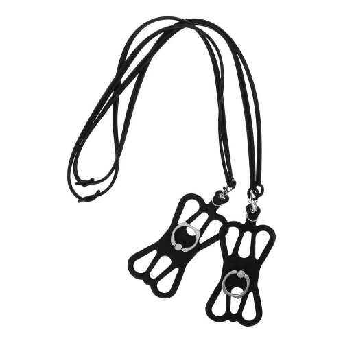 2pcs Silicone Mobile Phone Holder Smartphone Neck Strap Mobile Strap Adjustable Phone Lanyard 1
