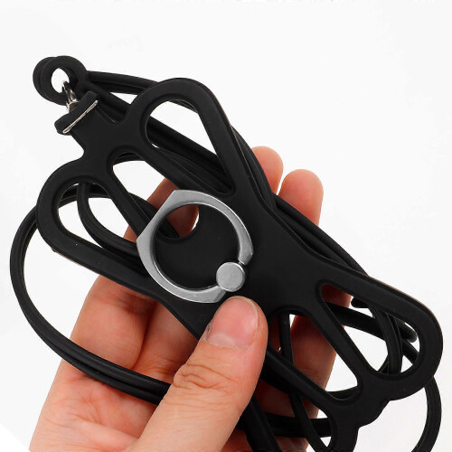 2pcs Silicone Mobile Phone Holder Smartphone Neck Strap Mobile Strap Adjustable Phone Lanyard 2