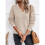 Damen-Pullover mit V-Ausschnitt, Kuschelig, Leicht, Langärmlig Khaki L 3