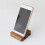 Supporto da tavolo in legno per cellulare, colore nero, noce. 3