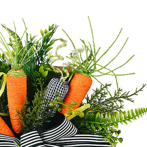 Easter Wreath Carrot Spring Artificial Egg Garland Front Door Hanging Decoration 1