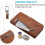 Wallet Case iPhone 7 Plus iPhone 8 Plus, 9 Card Holder Slots Zipper Case PU Leather Case - Brown 3